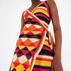 FarmRio knit wrap dress